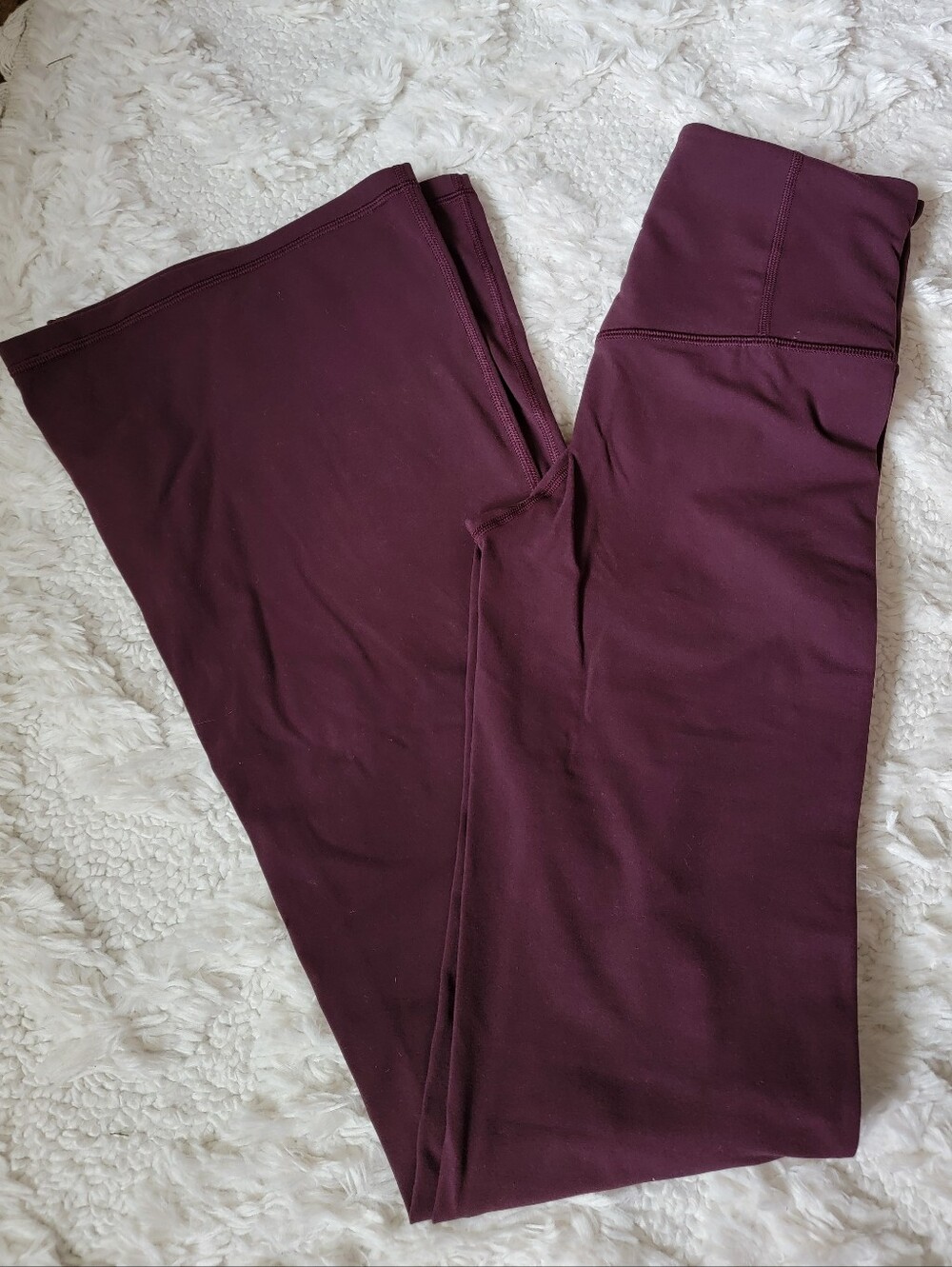Sz. XS Tall Athleta Women's High-Waist Maroon Flared Leggings